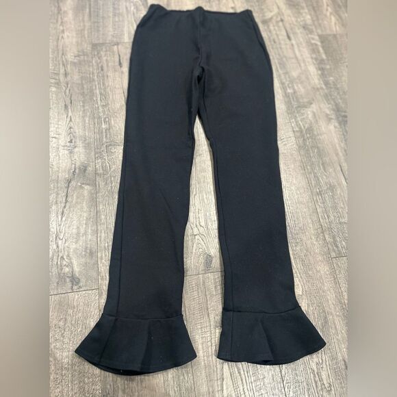 Lilly Pulitzer small ruffle black pants - Picture 3 of 6